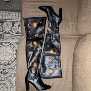 Spooky knee high boots!